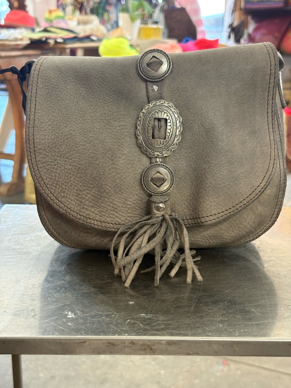 Campomaggi Leather Handbag in Taupe